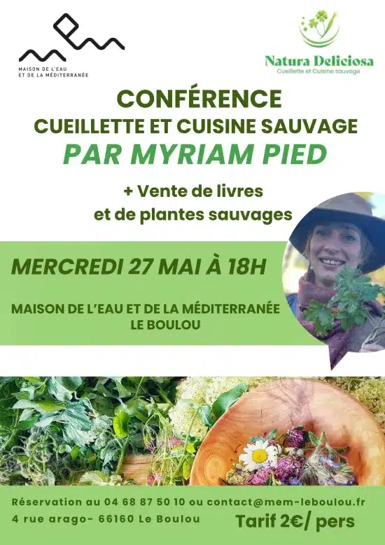 Conférence mai 2026 Myriam Pied cueillette MEM Le Boulou